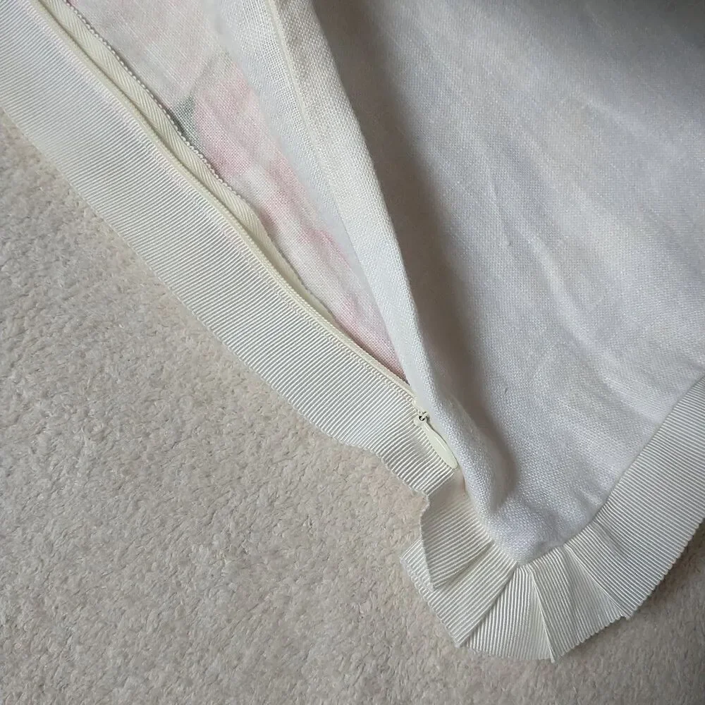 Manuel Canovas Bragance Pillow Sham Bragance Ginger Jar Floral Ruffle Square 1x
